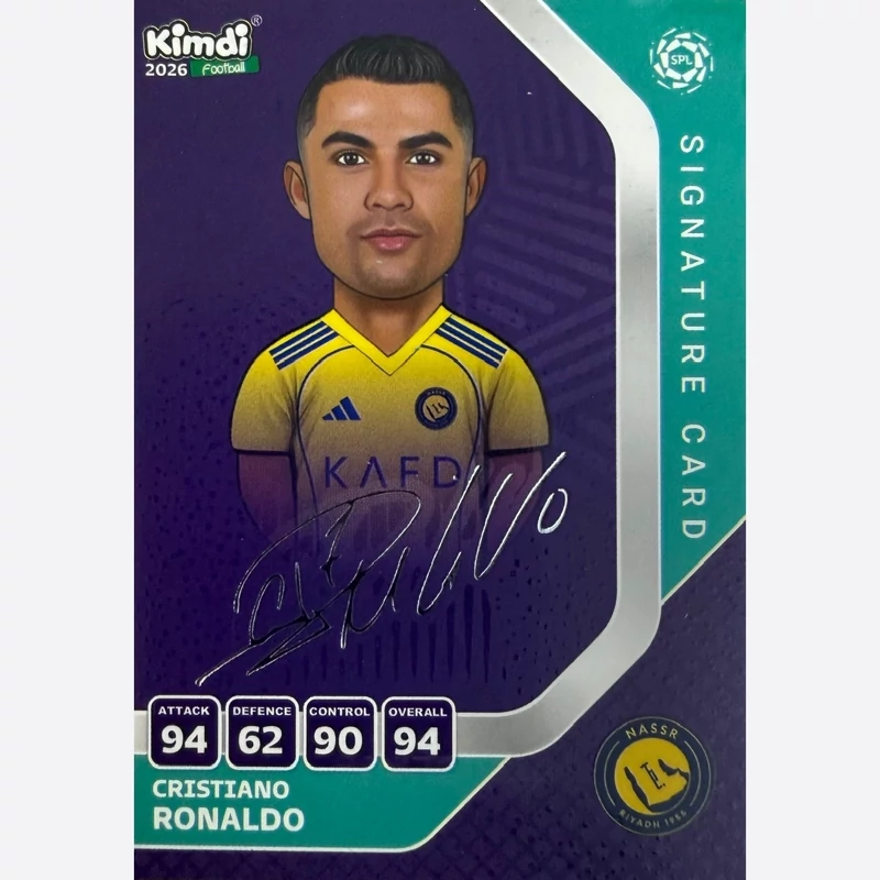 کارت فوتبال Kimdi — کیمدی کارت کدنخورده 2026 سری امضا Signature - کریستیانو رونالدو — آدریاستور
